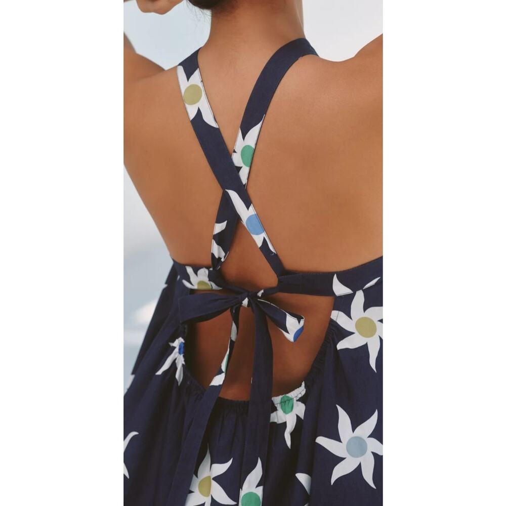 Anthropologie Celandine Blue Floral Dress M NWT - Picture 5 of 5